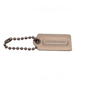 Coach Silver Hang Tag Bag Charm
